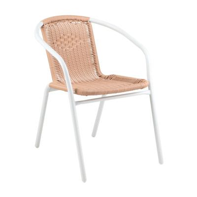 [Miễn Phí Vận Chuyển & Lắp Đặt] Ghế Ngoài Trời Tosca Màu Nâu Trắng, Mây PE Bền Bỉ, Có Thể Xếp Chồng Tiết Kiệm Không Gian, An Toàn Sử Dụng Ngoài Trời | Index Living Mall | Nội Thất Nhập Khẩu Thái Lan - Phân Phối Độc Quyền Tại Việt Nam