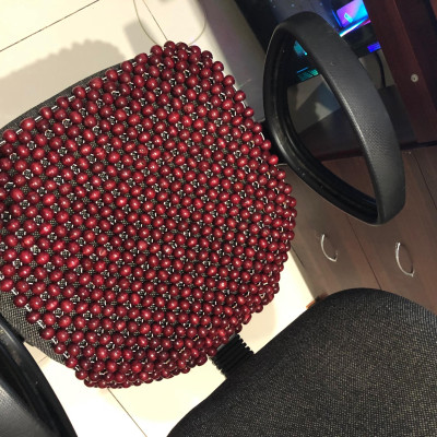 Miếng đệm hạt tròn gỗ tự nhiên kích thước 45x45 cm - màu sắc giao ngẫu nhiên