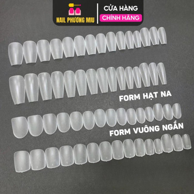 Móng Úp Tay HSM Trong Nhám Form Hạt Na Tròn Ngắn, Vuông Ngắn Nhám Trong Móng Up HSM Đủ Size Hộp 500 Móng Siêu Mỏng Đẹp Chuyên Dùng Làm Nail Nữ Women