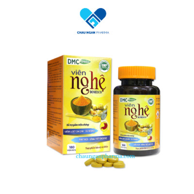 Combo 2 Chai Viên uống giảm đau dạ dày, tăng đề kháng, ngừa ung thư Viên Nghệ DOMESCO - Hộp 180 viên