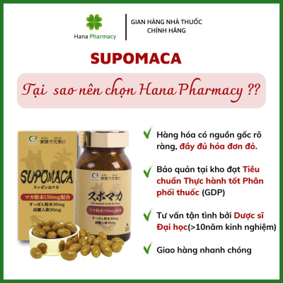 [Japan] Viên uống Supomaca tăng cường sinh lý Nam giới chống xuất tinh sớm bổ thận tráng dương sinh Genki Fami 90 viên