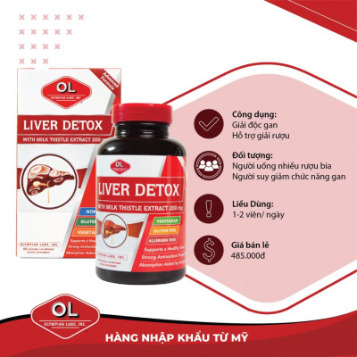 Liver Detox Olympian Labs – Bổ Gan, Tăng Cường Chức Năng Gan - Chai 60 viên