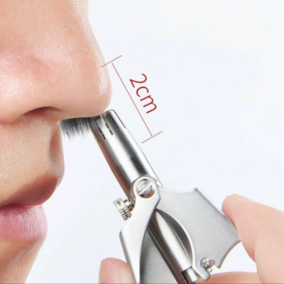 ( Hàng Cao Cấp ) Máy Cắt Tỉa Lông Mũi Thép Không Rỉ , Nhỏ Gọn Tiện Dụng , Dễ Dàng Vệ Sinh ( tặng bộ chổi vệ sinh nội địa nhật mini )
