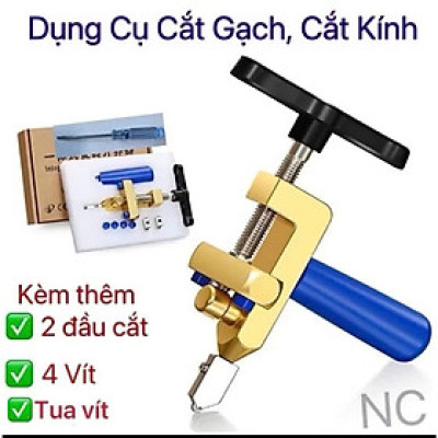 Bộ Dao Cắt Kính Đa Năng 2in1 - Dụng Cụ Cắt Kính Gạch Men Hiệu Quả, Tặng Kèm 2 Lưỡi Cắt Chất Lượng Cao