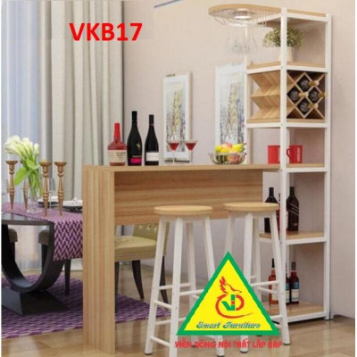 Quầy bar mini kết hợp tủ rượu VKB17 ( không kèm ghế) - Nội thất lắp ráp Viendong Adv Chọn gian hàng