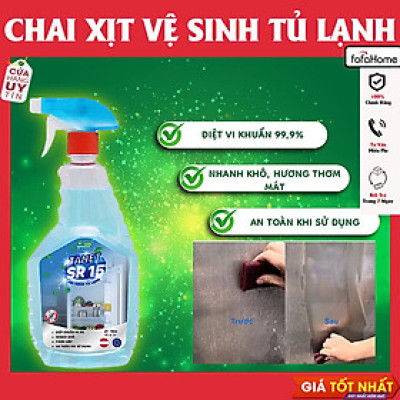 Chai Xịt Vệ Sinh Tủ Lạnh , Lò Vi Sóng SR15 500ml Làm Sạch Những Vết Ố Lâu Ngày, Lưu Lại Hương Thơm Mát Dễ Chịu Nhanh Khô