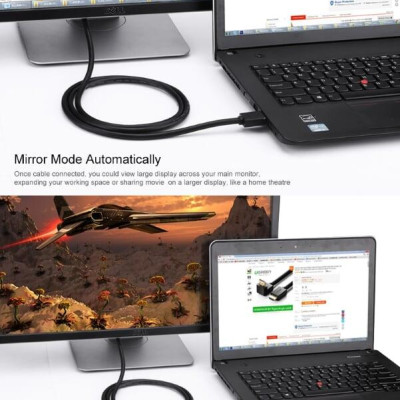 Ugreen UG10173HD103TK 2M màu Đen Cáp tín hiệu HDMI chuẩn 1.4 đầu bẻ góc 90 độ - HÀNG CHÍNH HÃNG