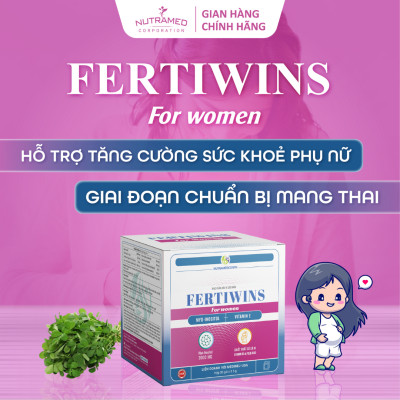 Fertiwins For Women giúp bổ sung Myo-inositol, vitamin và khoáng chất cần thiết cho phụ nữ thả bầu (30 gói) - Nutramed