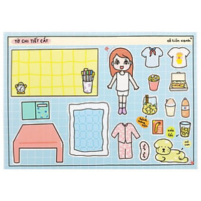 Bộ Tranh Tương Tác Cô Tiên Xanh - Búp Bê Giấy