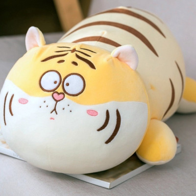 Thú nhồi bông hổ mặt ngáo mắt tròn dễ thương - Size từ 45cm đến 70cm - Quà tặng gấu bông hổ êm mịn.