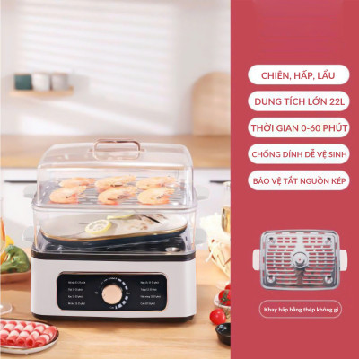 NỒI LẨU HẤP ĐA NĂNG PERFECT PF-LH12 2 TẦNG DUNG TÍCH 22 LIT BẢO HÀNH 1 NĂM- HÀNG CHÍNH HÃNG