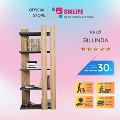 Kệ sách gia đình gỗ công nghiệp MDF cao cấp SMLIFE Billinda