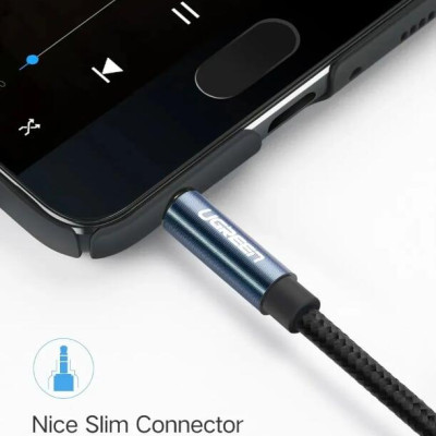 Ugreen UG60179AV112TK 1M màu Xanh Cáp âm thanh 2 đầu 3.5mm dương - HÀNG CHÍNH HÃNG