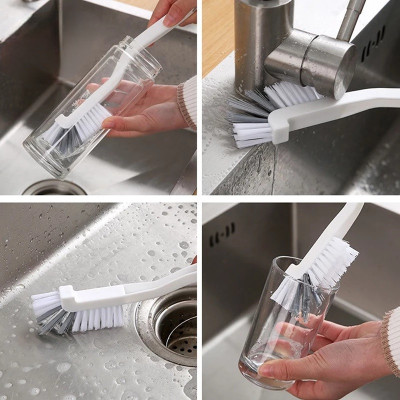 Bàn Chải Cọ Rửa, Vệ Sinh Chai Lọ, Cọ Góc Chữ L Tiện Dụng Nhà Bếp Và Phòng Tắm, Bàn Chải Có Tay Cầm Dài Chắc Chắn. Takyhome 5153