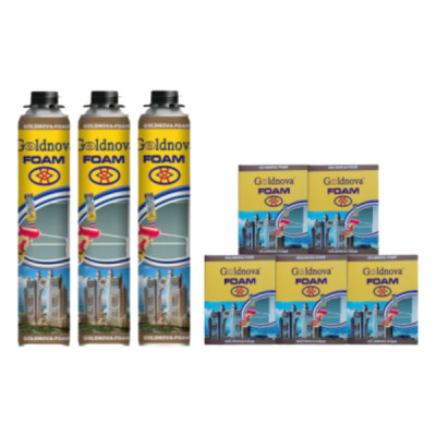 Keo Bọt (FOAM) Goldnova- 3 Hộp; Hộp =12 Lon/750ml