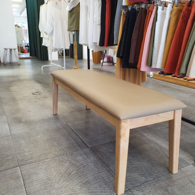 Ghế dài gỗ nệm Tundo đa công dụng ngồi chờ, ban công, sân vườn nhiều kích thước lựa chọn 