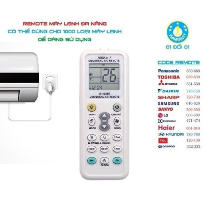 Remote máy lạnh, remote điều hòa điều khiển máy lạnh hãng Nhật, nội địa Nhật, Việt Nam 1000 tần số