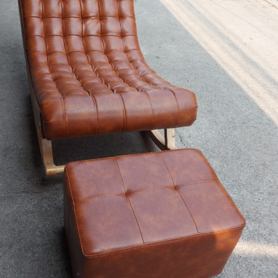 Ghế thư giãn đọc sách bập bênh Juno Sofa rộng 60 cm x dài 1m2 x cao 95 cm ( Tặng đôn kệ chân 40 x 55 cm )