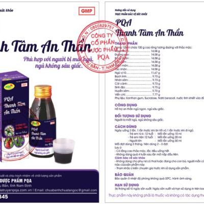 PQA Thanh Tâm An Thần là dược phẩm hỗ trợ giúp an thần ngủ ngon, ngủ sâu giấc cho người bị mất ngủ, thiếu ngủ, không ngủ sâu giấc.
