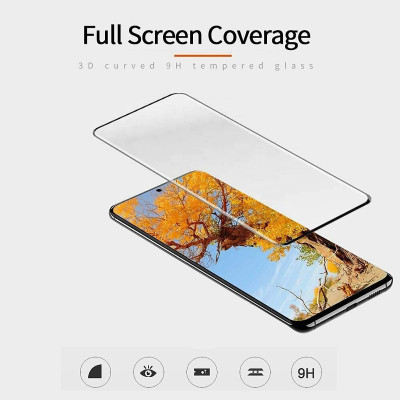 Miếng dán kính cường lực 3D cho Samsung Galaxy S23 / Galaxy S23 Ultra / Galaxy S23 Plus / Galaxy S23+ hiệu Kuzoom Protective Glass - mỏng 0.3mm, vát cạnh 2.5D, độ cứng 9H, viền cứng mỏng - Hàng nhập khẩu