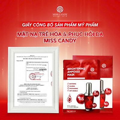 [MISS CANDY] Mặt Nạ Trẻ Hóa & Phục Hồi Da BRIGHTENING AMPOULE MASK Miss Candy (Hộp 5 Miếng x 25g)