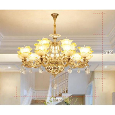 Đèn chùm ALISTAR phong cách Châu Âu hiện đại cao cấp loại 8 tay đẹp long lanh - Tặng kèm bóng Led cao cấp