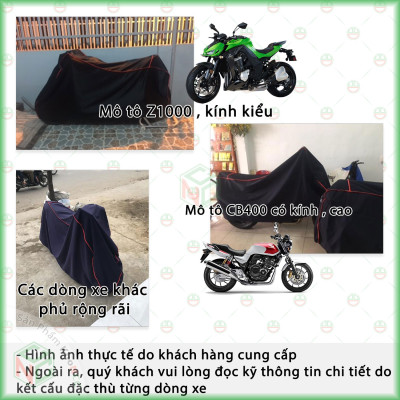 (Phủ Kín) Bạt Trùm Xe Cỡ 4 Siêu To - SH 150i 300i Phủ Sát Đất - Xe Moto PKL - Áo Che Xe Máy Cao Cấp Vải Dù Lạnh (Dù Cá Vân Tổ Ong) - KhoNCC Hàng Chính Hãng