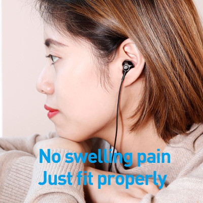 Tai nghe có dây Baseus Encok H16 Wired Earphone 3.5mm (1.2m , tích hợp micro đàm thoại chất lượng cao) - Hàng Chính Hãng