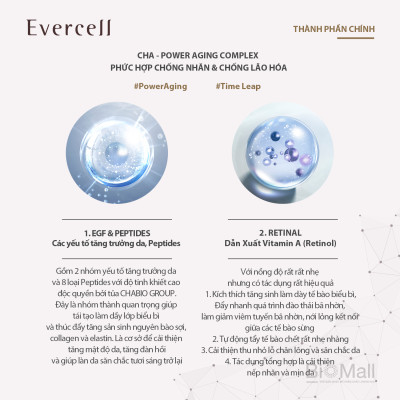 Ampoule Vàng và năng lượng Tế bào gốc Chống lão hóa thần kỳ Tế bào gốc EVERCELL Magic Gold Drop 4chaix10ml 