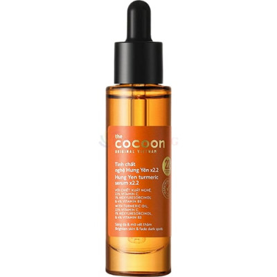 Tinh chất nghệ Hưng Yên Cocoon x2.2 với 22% vitamin C làm sáng da và mờ vết thâm (30ml) - Hàng chính hãng