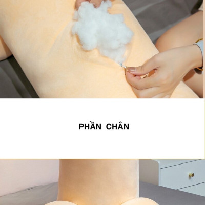 Thú nhồi bông ciu ciu siêu đáng yêu - Quà tặng gấu bông ciu ciu - Size từ 70cm đến 100cm - Gối ôm ciu ciu kem nâu