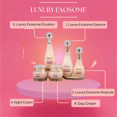 Tinh chất Huyết thanh tái tạo phục hồi Luxury Exosome Ampoule 50ml, phiên bản nâng cấp từ dưỡng hỗ trợ xóa nám Puderma White Jade Serum 50 ml : dưỡng trắng, mờ nám, tàn nhang, tái tạo những tế bào mới, dưỡng trắng, mờ nám, tàn nhang, làm săn chắc làn da.