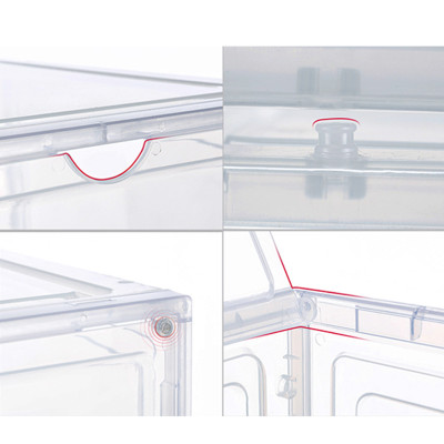 COMBO 2 Hộp Nhựa Cứng Thông Minh Đựng Giày Thể Thao Sneaker Nắp Trong Suốt Có Nam Châm Hít VÀ Cửa Gài - Chịu Lực Tốt