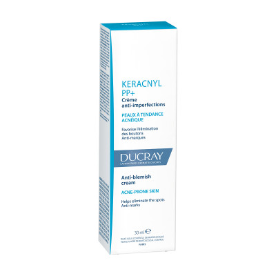 Kem ngừa mụn viêm & thâm chuyên biệt dành cho da nhờn, tổn thương Ducray Keracnyl PP+ Anti-Blemish Cream 30ml