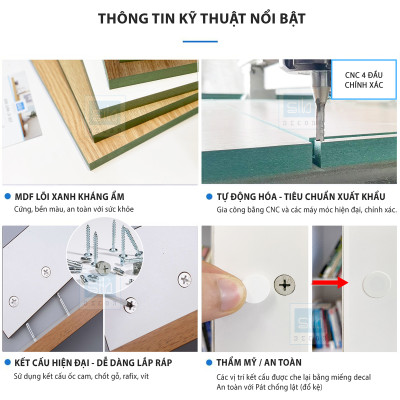 Tủ Tài Liệu, Máy In Văn Phòng Có Hệ Bánh Xe Di Động Đa Năng SIB Decor HS24