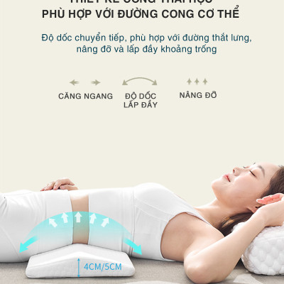 Đệm Gối Kê Lưng Ngủ OFFICE CHILL Đệm Kê Thắt Lưng Cao Su Non Hỗ Trợ Đau Lưng Thoát Vị Đĩa Đệm Bảo Hành 1 Năm