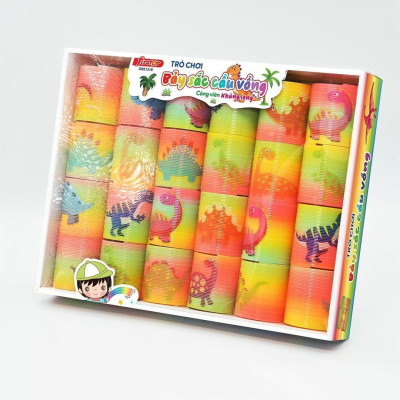 Đồ Chơi DUKA: 24 Lò Xo Bảy Sắc Cầu Vồng - Công Viên Khủng Long - DK81318
