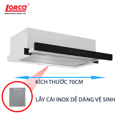 Máy Hút Mùi LORCA TA 3005H 70cm Hàng Nhập Khẩu Chính Hãng Cao Cấp, Giảm Tiếng Ồn, Công Suất Lớn, Bền Bỉ, Hoạt Động Êm Ái