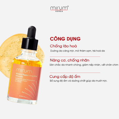 Ampoule Lão Hóa, Nâng Cơ & Chống Nhăn Da Mirum Wrinkle Pepta Lifting Shot Ampoule 50ml