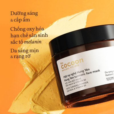 Mặt nạ nghệ Hưng Yên Cocoon 100ml thuần chay sáng da đều màu thuần chay