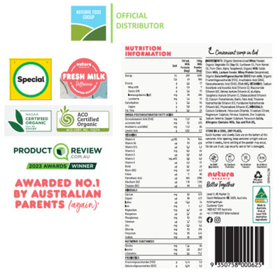 Sữa công thức Hữu cơ Nutura Organic Số 2