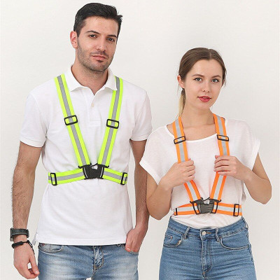 Combo 2 Áo Dây Phản Quang Nam Nữ (Xanh và Cam) Với Dây Thun Đàn Hồi Co Giãn An Toàn Đi Xe Đạp, Xe Máy Và Đi Phượt Mai Lee