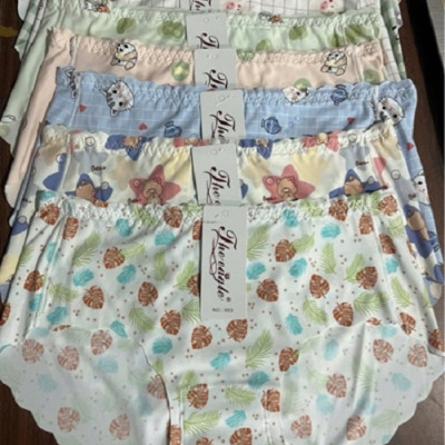 Combo 5 Quần Lót Nữ Su Đúc Nhiều Họa Tiết 883 – Seamless, Cạp Nhún Viền Sóng, Co Giãn 4 Chiều