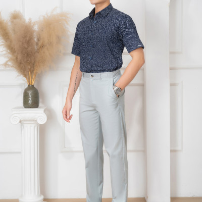 Áo sơ mi nam ngắn tay ALIGRO nhiều màu chất liệu cotton tự nhiên cao cấp, vạt bằng form custom trẻ trung ALGS-C66