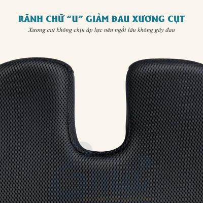 Nệm ngồi văn phòng chống thâm mông, xệ mông, đau xương cụt Ema cho dân văn phòng, lái xe, sinh viên, học sinh