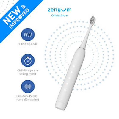 [Chính Hãng] Bàn Chải Đánh Răng Điện Zenyum Sonic MỚI 2.0 - Màu Trắng - Công Nghệ Singapore