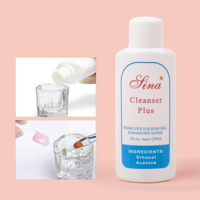 Nước Lau Gel Sina Chai Nhỏ 60ml Làm Nail Tiện Dụng, Dung Dịch Không Màu Không Mùi, Lau Gel Bết Dính, Vệ Sinh Cọ Phá Gel Nữ