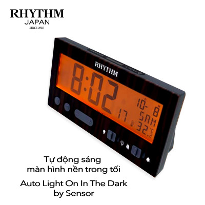 Đồng hồ Rhythm LCT108NR06 – KT 13.1 x 6.6 x 3.6cm, 150g. Vỏ nhựa. Dùng Pin.