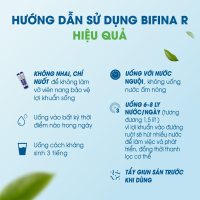 Men vi sinh Bifina Nhật Bản- Loại R 20 gói - Bổ sung lợi khuẩn hỗ trợ tiêu hoá
