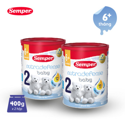 Combo 2 Sữa bột công thức Semper Nutradefense Baby 2 400g/hộp